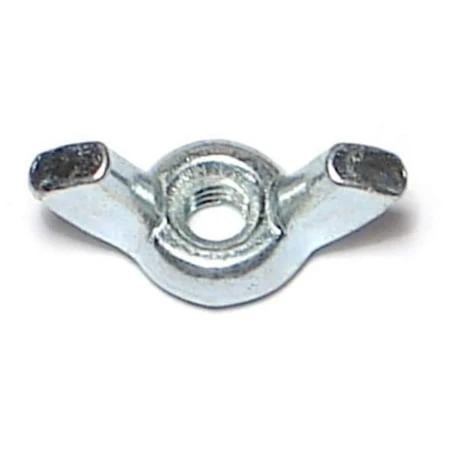 8-32 Zinc Plated Steel Cold Forged Wing Nuts - Coarse Thread, 29/32 Inch