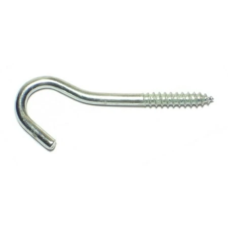#12 X 1-11/16 Zinc Plated Steel Round Screw Hooks - Durable And Versatile