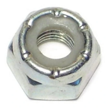 1/4-28 Zinc Plated Grade 2 Steel Fine Thread Nylon Insert Lock Nuts - Lns-266