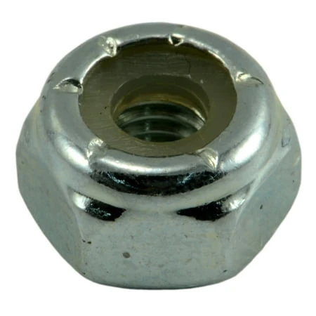 10-32 Zinc Plated Grade 2 Steel Fine Thread Nylon Insert Lock Nuts - Pack Of 10