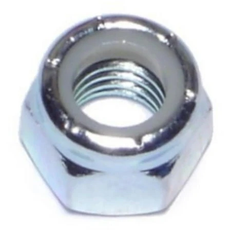 3/8-16 Zinc Plated Grade 2 Steel Coarse Thread Nylon Insert Lock Nuts