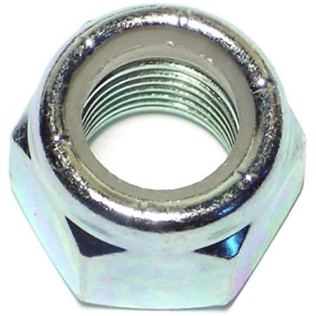 1/2-20 Zinc Fine Nylon Insert Lock Nuts - 8 Pieces