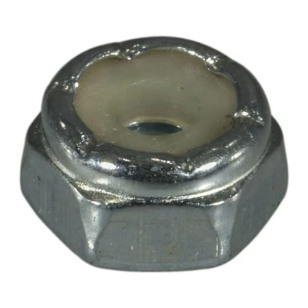 #6-32 Zinc Plated Grade 2 Steel Coarse Thread Nylon Insert Lock Nuts - Lns-209