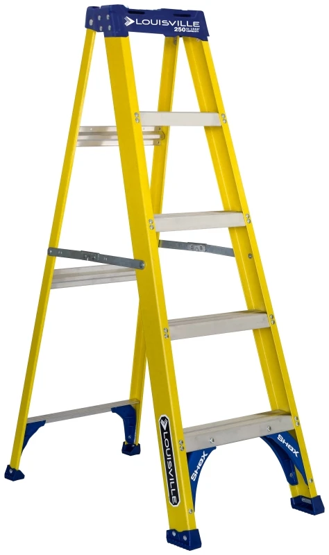 5 Ft. Fiberglass Step Ladder With 250 Lb. Load Capacity And Type I Duty Rating