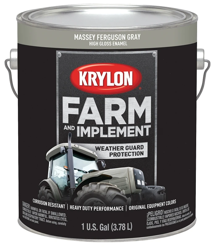 Massey Ferguson Gray Paint Gallon - Durable, Long-lasting Finish For Tough Projects