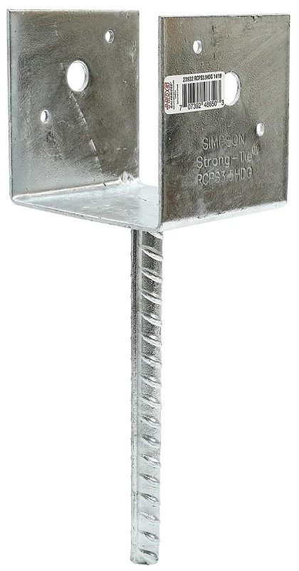 Rebar Carport Saddle, 4 Inch X 4 Inch, Model Rcps3.5hdg