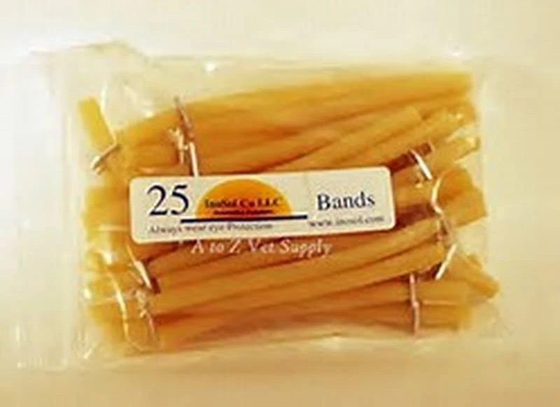 Bands 25 Pk For Castrating Bulls, Goats, Sheep - Quick & Effective