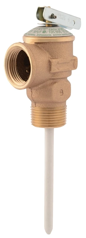 3/4 In. Bronze Nclx Temperature And Pressure Relief Valve With 1-1/4 In. Shank Mnpt Inlet X Fnpt Outlet