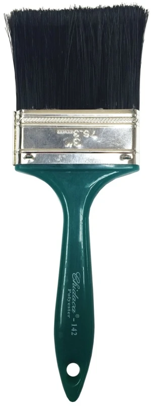 3 Inch Flat Paint Brush With Polyester Bristles And Plastic Handle