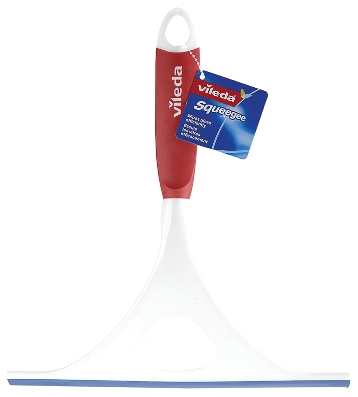 148234 Shower Glass Squeegee - Red And White Design
