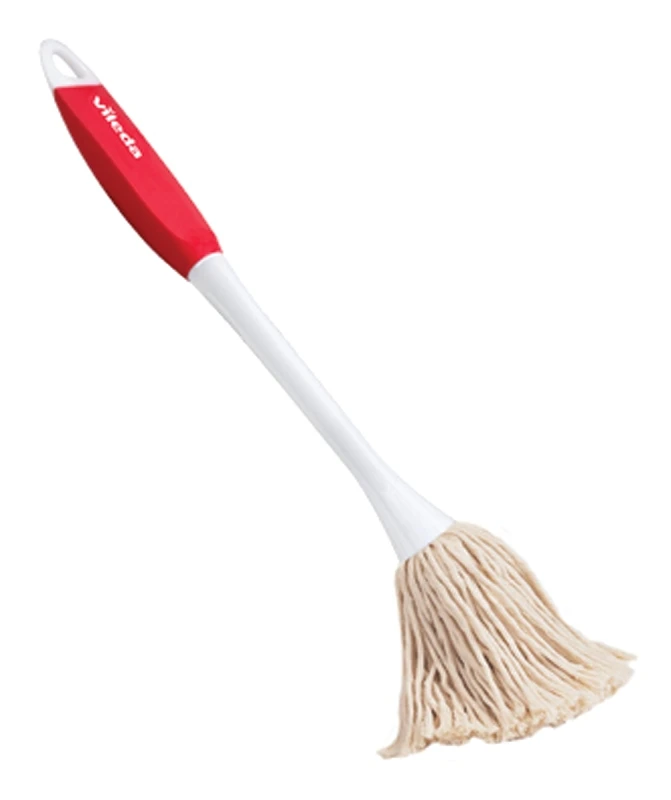 Mini Cotton Mop With Ergonomic Handle - Model 148233, Red/white