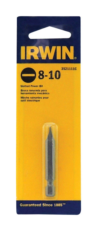 Irwin Steel Drill Bit Power Bit #8 To 10 Drive 1/4 In Hex Shank S2 Steel