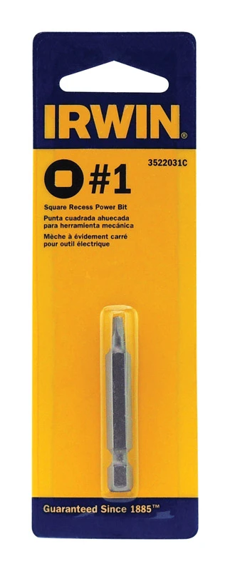 Irwin Steel Drill Bit, 1/4 In Shank, Square Recess Drive, Model Iwaf22sq12