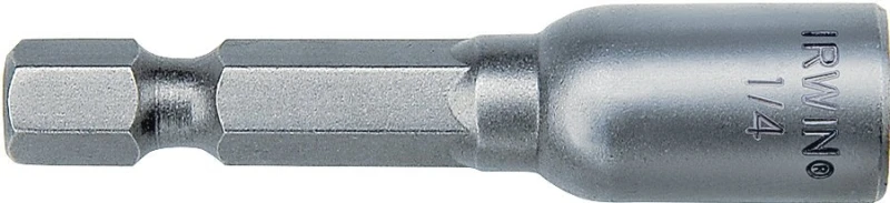 1/4 In. Drive Magnetic Nut Setter, 2-9/16 In. Length, Steel Construction