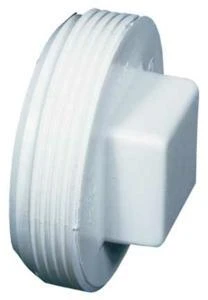 040924 4 Inch Solvent Weld Cleanout Plug, Mpt Connection, Pvc Material