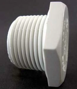 035623 3/4 In Pvc Pipe Plug, Mpt, 150 Psi, Sch 40, White