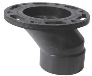 027574 Adjustable Offset Closet Flange, 4 X 3 Inch, Hub, Abs Material
