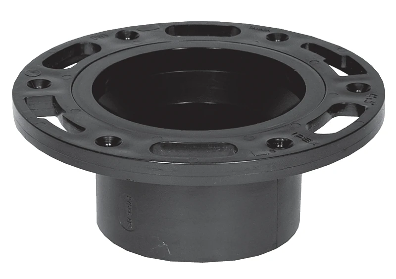 027586 Adjustable Closet Flange, 4 X 3 Inch, Hub, Abs Material