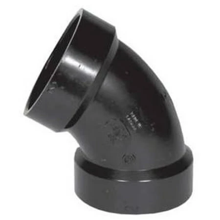 027262 60 Degree Dwv Pipe Elbow, 2 Inch Hub, Abs Material