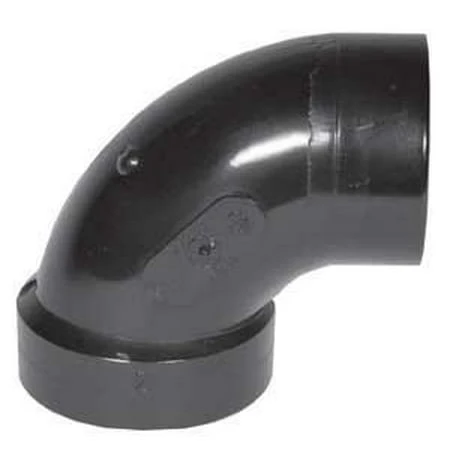 027233 90 Degree Dwv Pipe Elbow, 3 Inch Long, Hub X Spigot, Abs