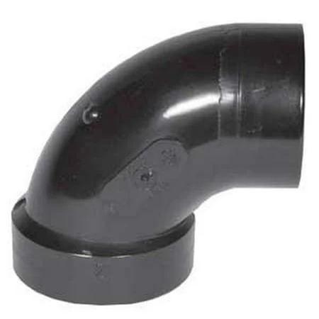 027232 90 Degree Dwv Pipe Elbow, 2 Inch, Hub X Spigot, Abs Construction