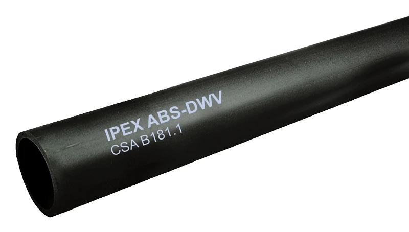 009117 Solid Wall Pipe, 1-1/2 Inch X 12 Feet, Schedule 40, Abs Material