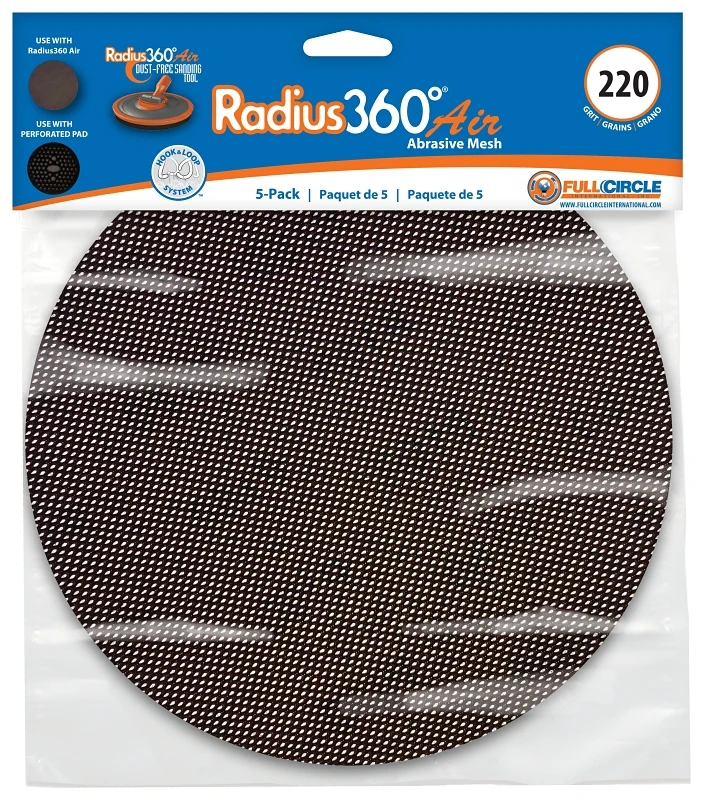 Fci 187691000776 Mesh Sd220-5 220 Grit Mesh Abrasive Discs For Radius 360 Air - 5 Pk