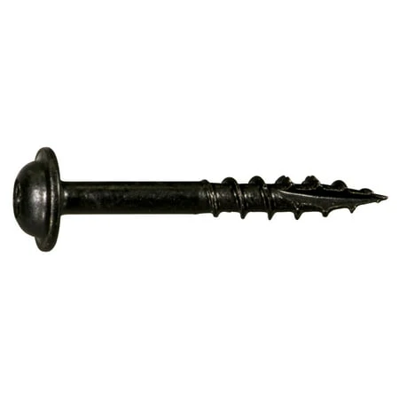 #7 x 1-1/4  Black Phosphate Star Round Head Pocket Screws (70 pcs.)