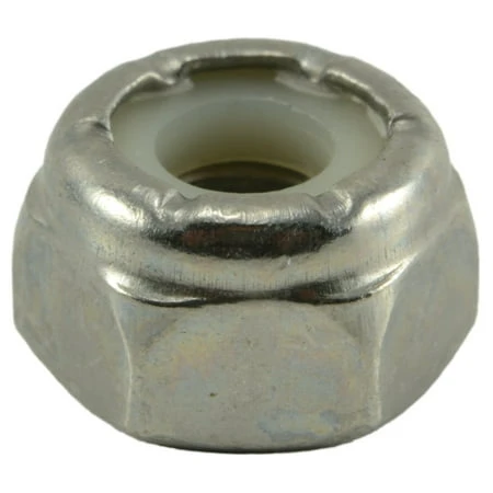#10-32 Stainless Steel Fine Thread Nylon Insert Lock Nuts - 18-8 Grade