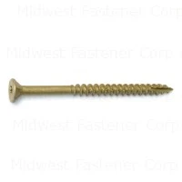 #12 x 3  Tan XL1500 Star Bugle Head Wood Screws (25 pcs.)