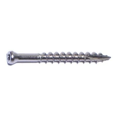 #8 x 1-5/8  304 Stainless Star Drive Trim Head Screws WSTSS-026 (40 pcs.)