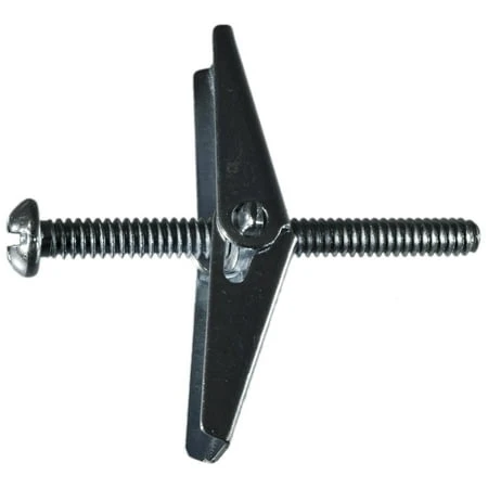 3/16 X 2 Zinc Plated Steel Slotted Round Head Toggle Bolts - Heavy Duty Fasteners