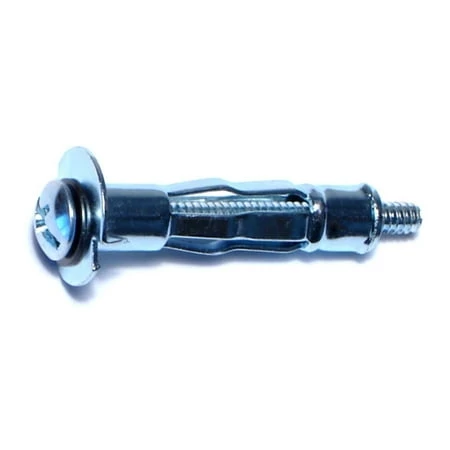 1/8 Inch Short Hollow Wall Anchors - Zinc Plated Steel Coarse Thread