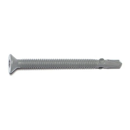 1/4 X 3 Inch Gray Ruspert Coated Steel Star Drive Flat Head Self-drilling Screws With Wings