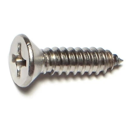 #14 X 1 Stainless Steel Phillips Flat Head Sheet Metal Screws - 18-8 Grade