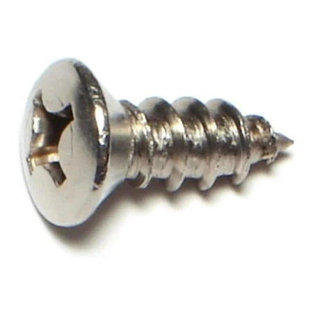 #14 X 3/4 Stainless Steel Phillips Oval Head Sheet Metal Screws - 18-8 Grade