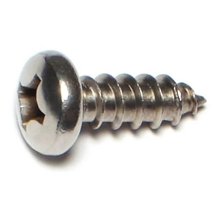 #14 X 3/4 Stainless Steel Phillips Pan Head Sheet Metal Screws - 18-8 Grade