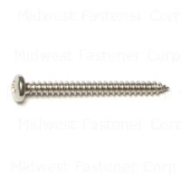 #6 X 1-1/2 Stainless Steel Phillips Pan Head Sheet Metal Screws - 18-8 Grade