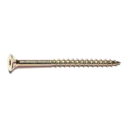 #12 X 3 Yellow Zinc Plated Steel Saberdrive Bugle Head Wood Screws