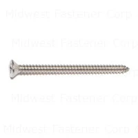#10 X 2-1/2 Stainless Steel Phillips Flat Head Sheet Metal Screws - 18-8 Grade 25pc box