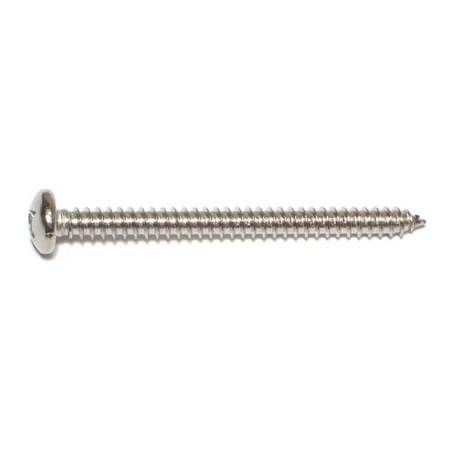 #12 X 2-1/2 Stainless Steel Phillips Pan Head Sheet Metal Screws - 18-8 Grade
