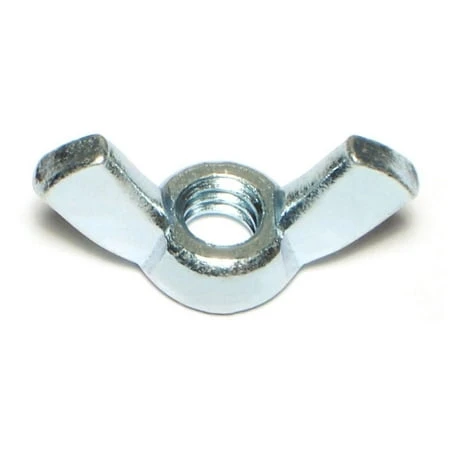 1/4-20 Zinc Plated Steel Cold Forged Wing Nuts - Coarse Thread, 1-3/32 In.