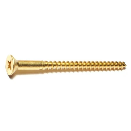 #12 X 3 Brass Phillips Flat Head Wood Screws - Durable And Versatile Fasteners