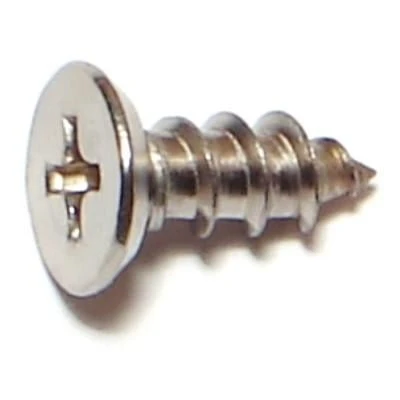 #10 X 1/2 Stainless Steel Phillips Flat Head Sheet Metal Screws - 18-8 Grade