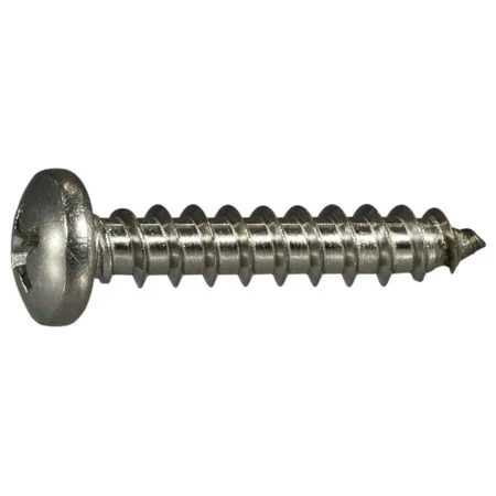 #10 X 1 Stainless Steel Phillips Pan Head Sheet Metal Screws - 18-8 Grade