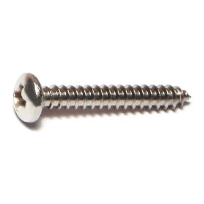 #6 X 1 Stainless Steel Phillips Pan Head Sheet Metal Screws - 18-8 Grade