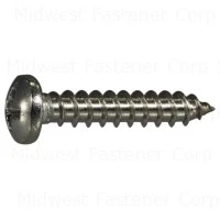 #6 X 3/4 Stainless Steel Phillips Pan Head Sheet Metal Screws - 18-8 Grade