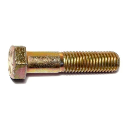 9/16-12 X 2-1/2 Yellow Zinc Grade 8 Coarse Hex Cap Screws