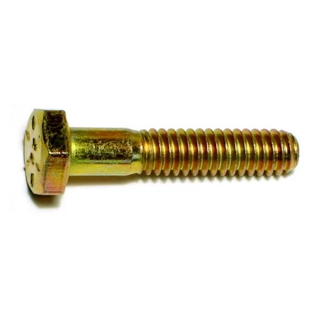 1/4-20 X 1-1/4 Yellow Zinc Grade 8 Coarse Hex Cap Screws - Steel Fasteners