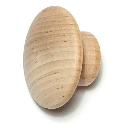 1-3/4  Birch Wood Round Top Knobs KBW-081 (5 pcs.)